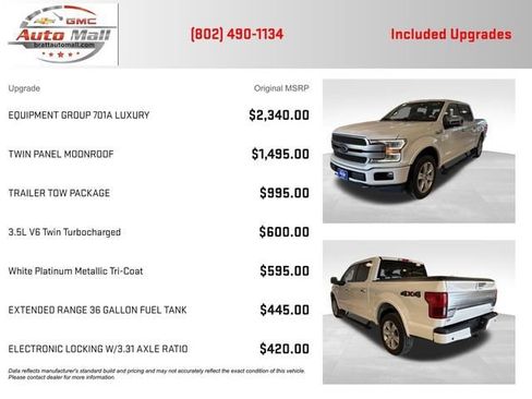 Used 2019 Ford F150 Platinum w/ Equipment Group 701A Luxury image 4