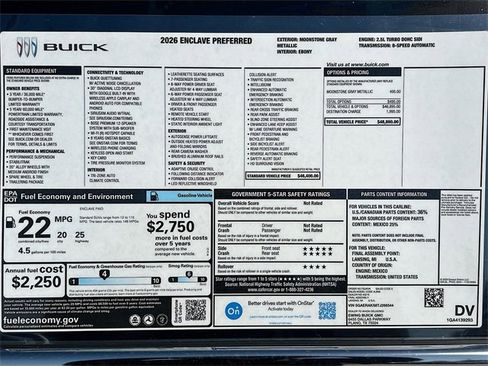 New 2026 Buick Enclave Preferred image 21