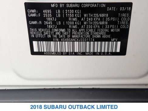 Used 2018 Subaru Outback 2.5i Limited AWD/4WD image 32