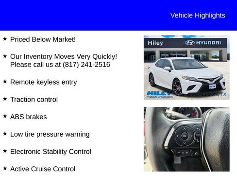 Used 2018 Toyota Camry SE FWD image 9