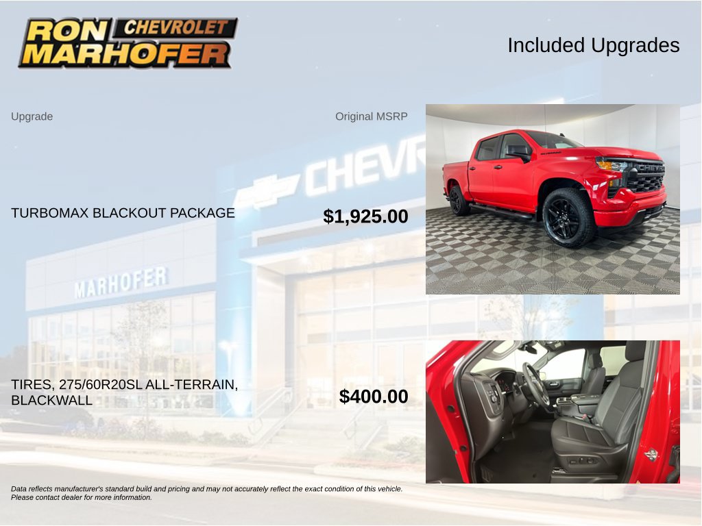 Used 2026 Chevrolet Silverado 1500 Custom w/ Turbomax Blackout Package RWD image 6