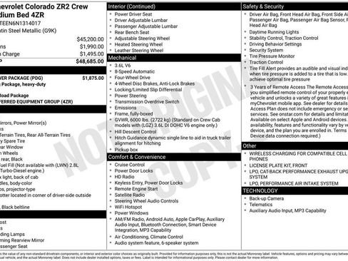 Used 2022 Chevrolet Colorado ZR2 w/ LPO, Power Package AWD/4WD image 2