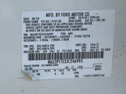 Used 2018 Ford EcoSport SE w/ SE Convenience Package FWD image 11