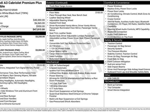Used 2017 Audi A3 2.0T Premium Plus w/ Premium Plus Package image 4