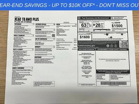 Used 2025 Volvo XC60 T8 Plus w/ Protection Package Premier image 46