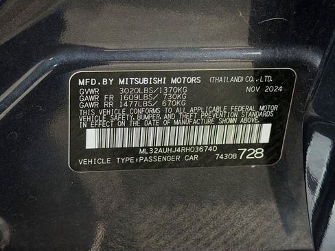 Used 2024 Mitsubishi Mirage LE FWD image 37