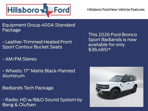 New 2026 Ford Bronco Sport Badlands w/ Badlands Tech Package AWD/4WD image 5