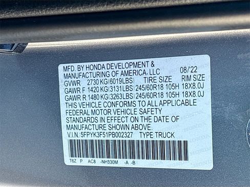 Used 2023 Honda Ridgeline RTL image 31