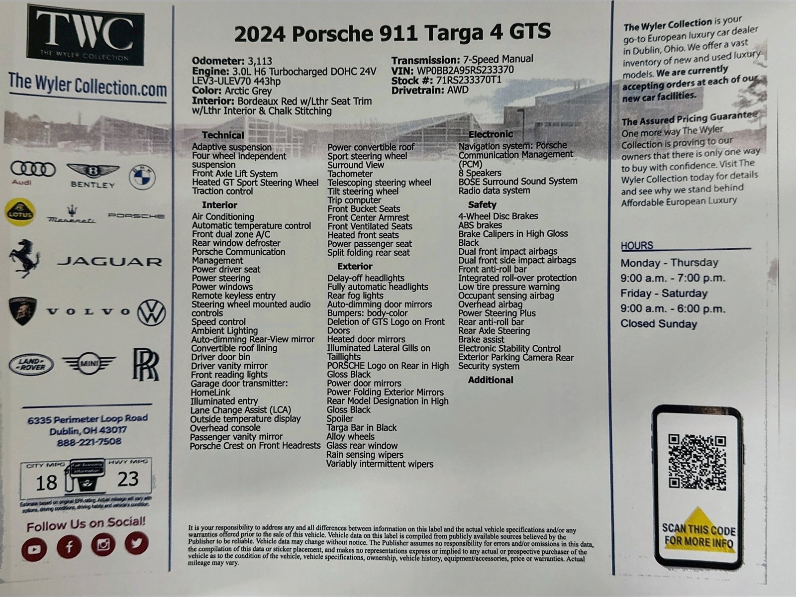 Used 2024 Porsche 911 Targa 4 GTS AWD/4WD image 44