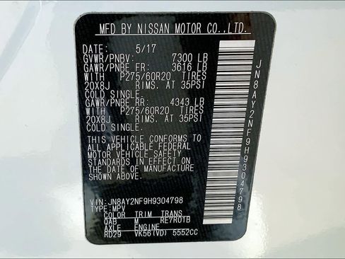 Used 2017 Nissan Armada Platinum w/ Captain Seat Package image 31