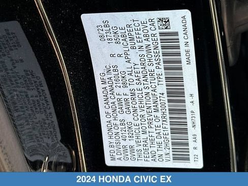 Certified 2024 Honda Civic EX image 30