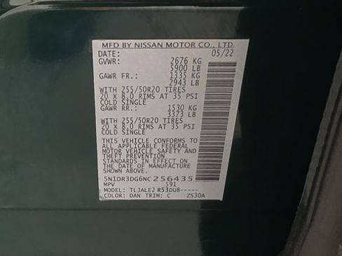 Used 2022 Nissan Pathfinder Platinum w/ Cargo Package FWD image 29