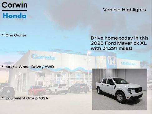 Used 2025 Ford Maverick XL w/ Equipment Group 102A AWD/4WD image 6