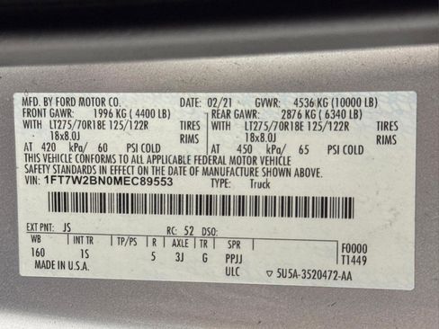 Used 2021 Ford F250 XL w/ STX Appearance Package image 55