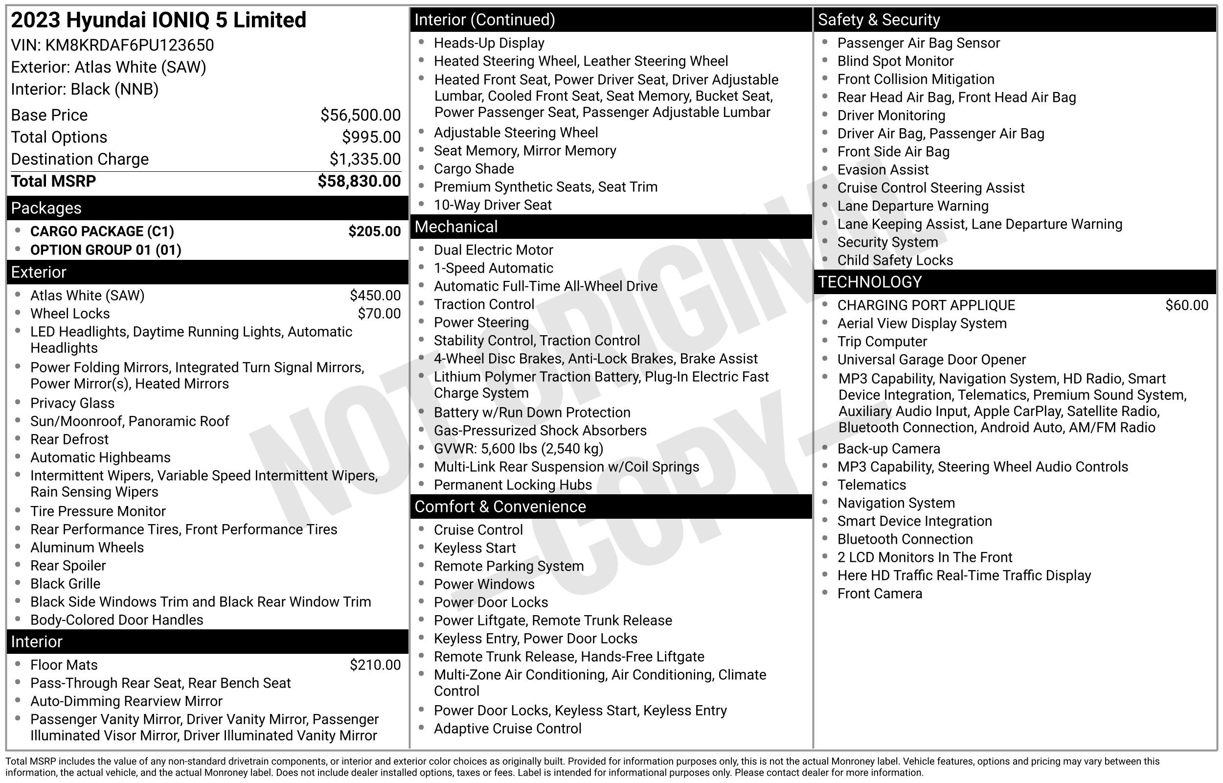 Used 2023 Hyundai Ioniq 5 Limited w/ Cargo Package AWD/4WD image 2