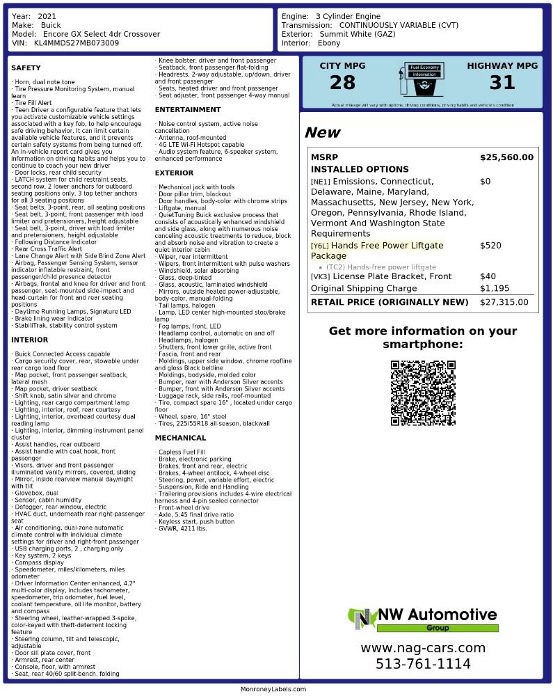 Used 2021 Buick Encore GX Select FWD image 2