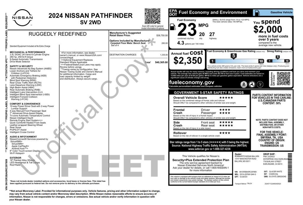 Used 2024 Nissan Pathfinder SV FWD image 4