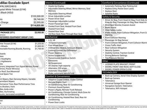 Certified 2025 Cadillac Escalade Sport w/ Touring Package AWD/4WD image 37