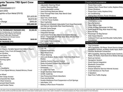 Used 2016 Toyota Tacoma TRD Sport w/ Premium & Technology Package RWD image 6