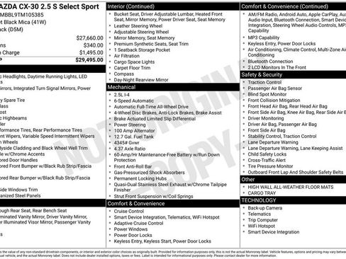 Used 2026 MAZDA CX-30 AWD 2.5 S w/ Select Sport Pkg image 33