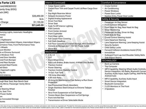 Used 2024 Kia Forte LXS FWD image 2
