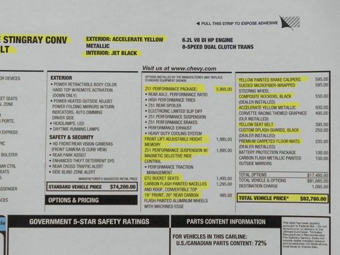 Used 2021 Chevrolet Corvette Stingray Preferred Conv w/ Z51 Performance Package image 9