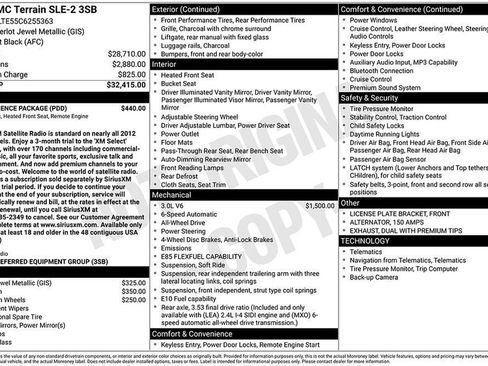 Used 2012 GMC Terrain SLE w/ Convenience Package AWD/4WD image 3