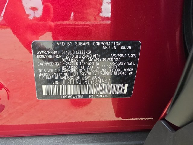 New 2026 Subaru Outback Touring XT AWD/4WD image 29