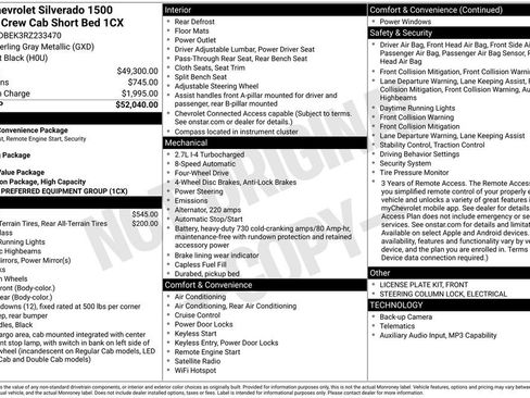 Used 2024 Chevrolet Silverado 1500 Custom AWD/4WD image 48