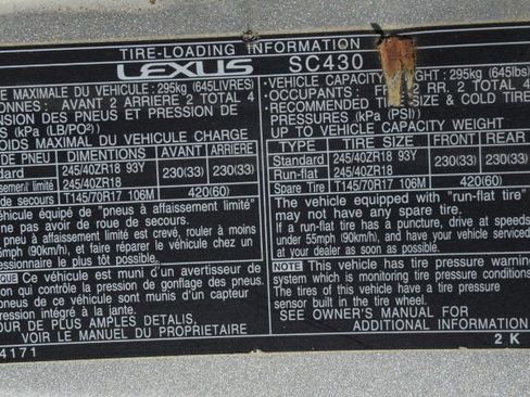 Used 2004 Lexus SC 430 Convertible image 37