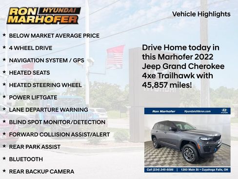 Used 2022 Jeep Grand Cherokee Trailhawk AWD/4WD image 14