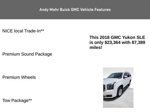 Used 2018 GMC Yukon SLE w/ HD Trailering Package AWD/4WD image 8