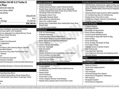 Certified 2025 MAZDA CX-90 3.3 Turbo S w/ Premium Plus image 10