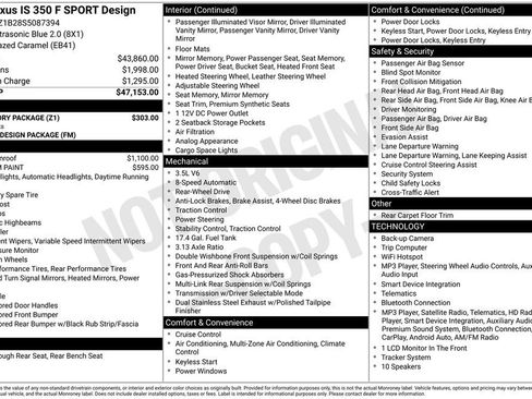 Used 2025 Lexus IS 350 F Sport w/ Accessory Package RWD image 13
