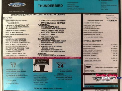 Used 2005 Ford Thunderbird RWD image 34