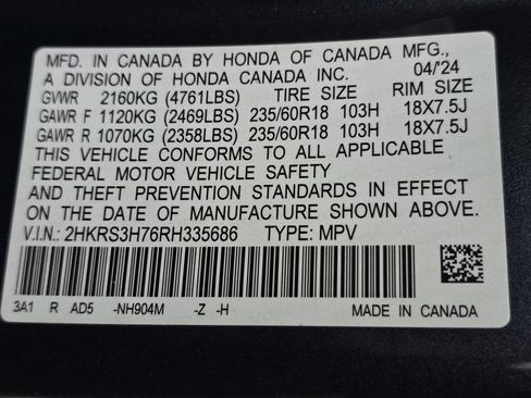 Certified 2024 Honda CR-V EX-L image 34