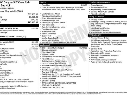 Used 2016 GMC Canyon SLT w/ Driver Alert Package AWD/4WD image 42