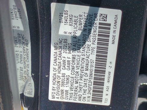 Certified 2022 Honda Civic Sport image 27