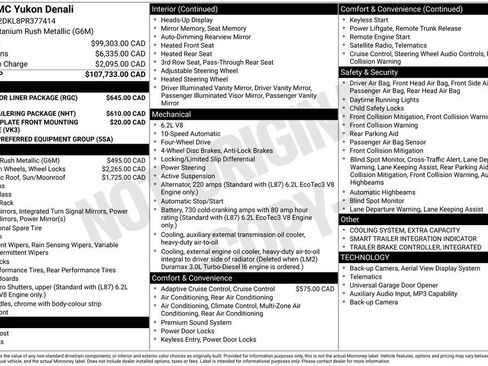 Used 2023 GMC Yukon Denali w/ LPO, Floor Liner Package AWD/4WD image 40