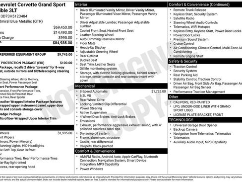 Used 2017 Chevrolet Corvette Grand Sport RWD image 3