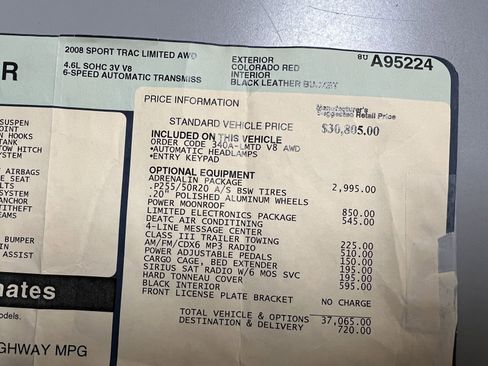 Used 2008 Ford Explorer Sport Trac Adrenalin image 38