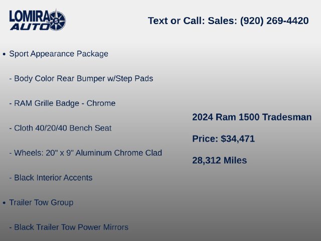 Used 2024 RAM 1500 Tradesman w/ Sport Appearance Package AWD/4WD image 8