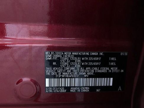 Certified 2020 Toyota RAV4 XLE image 33