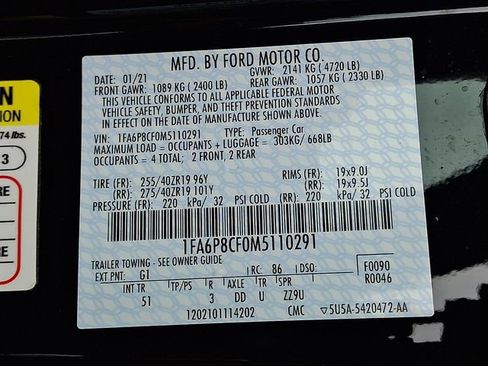 Used 2021 Ford Mustang GT Premium w/ GT Performance Package image 28