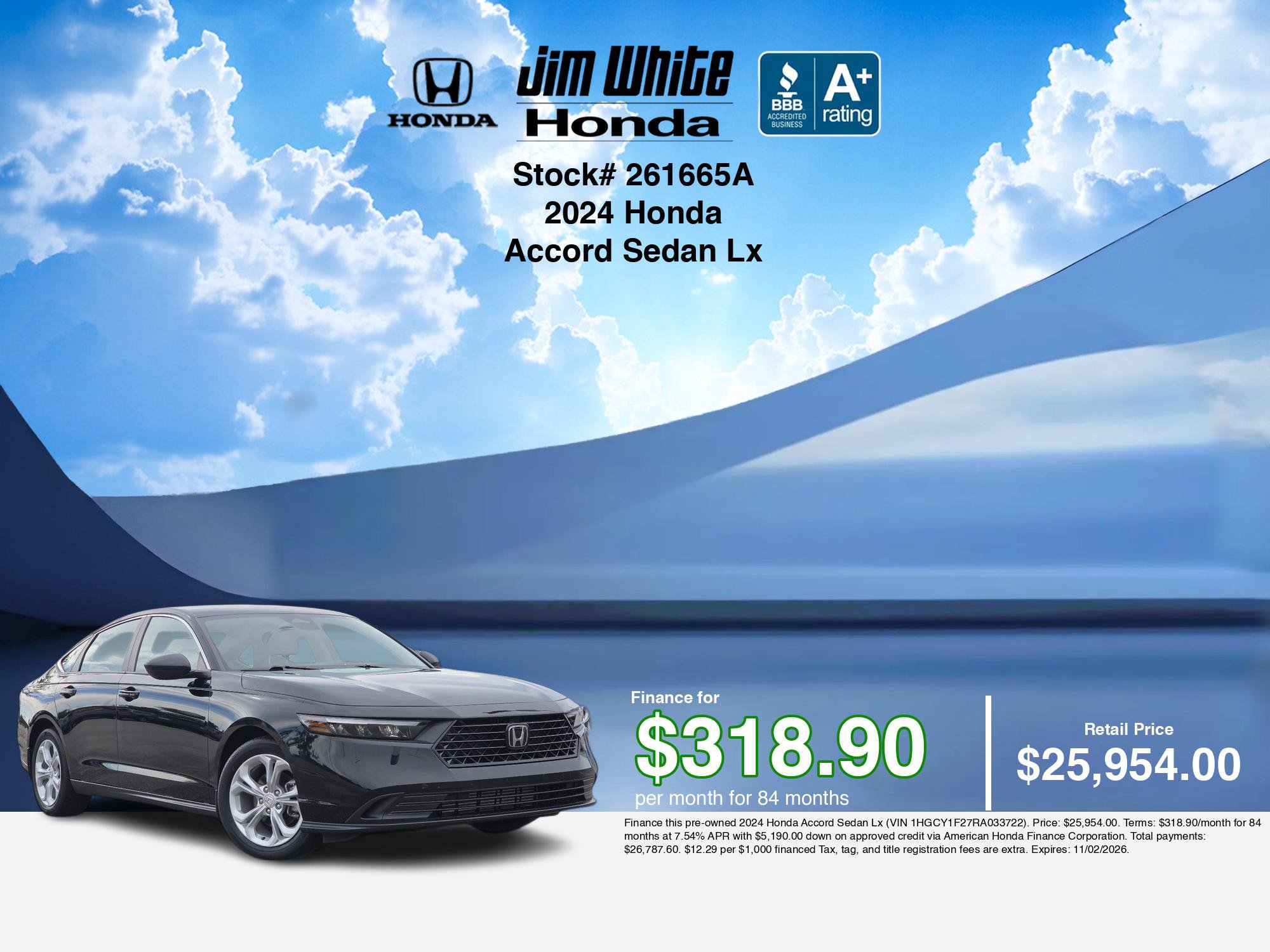 Certified 2024 Honda Accord LX image 5