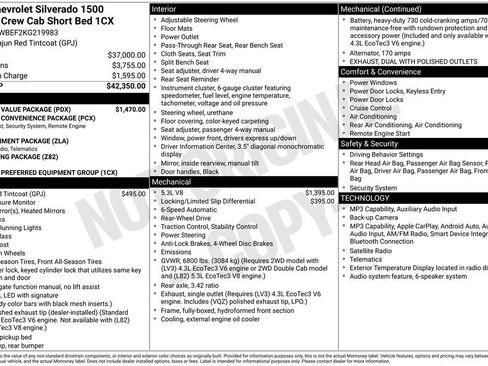 Used 2019 Chevrolet Silverado 1500 Custom w/ Custom Value Package RWD image 38