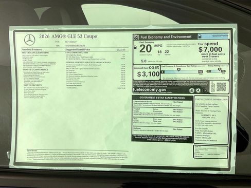 New 2026 Mercedes-Benz GLE 53 AMG 4MATIC Coupe image 13