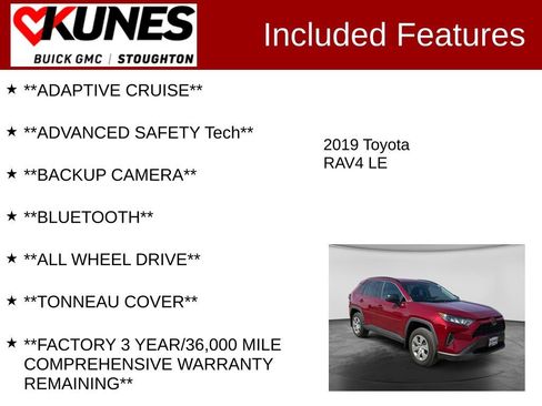 Used 2019 Toyota RAV4 LE w/ All Weather Liner Package AWD/4WD image 2