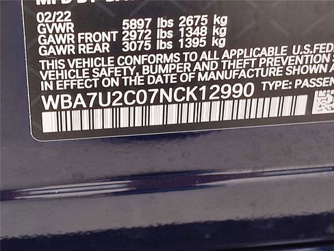 Used 2022 BMW 750i xDrive w/ Executive Package AWD/4WD image 12