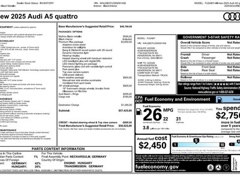 New 2025 Audi A5 2.0T Premium Plus image 31